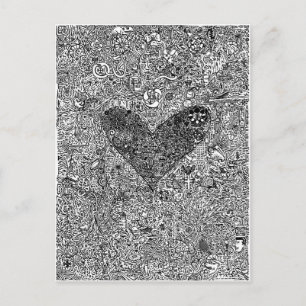 Carte Postale Coeur et symboles