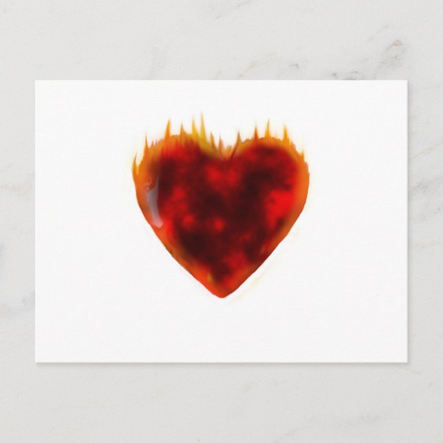 Carte Postale Coeur flamboyant (Devant)