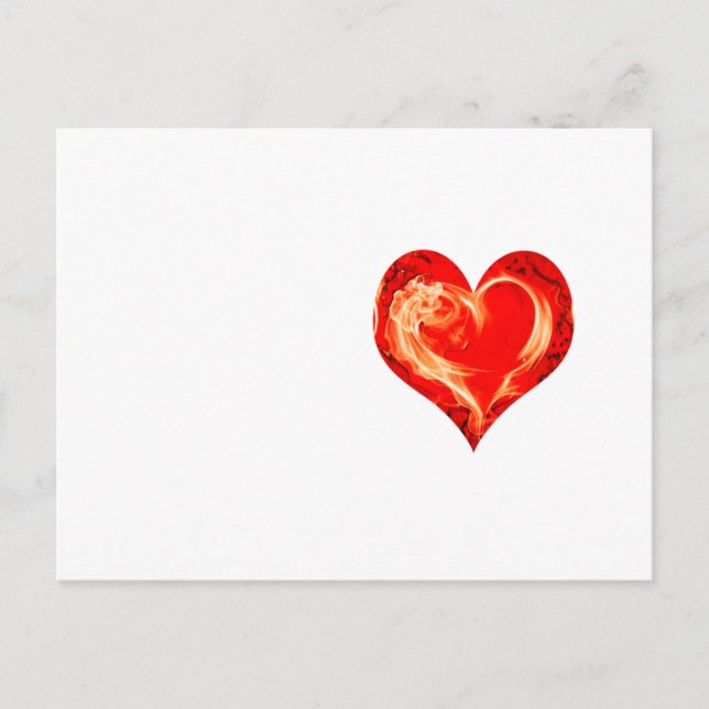 Carte Postale Coeur flamboyant (Devant)