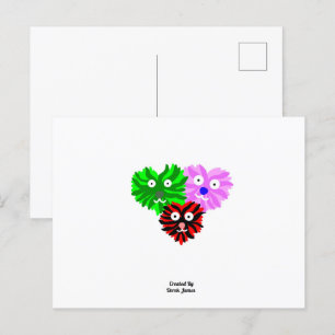 Carte postale Coeur Fuzzies