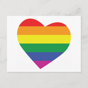 Carte Postale Coeur gay pride