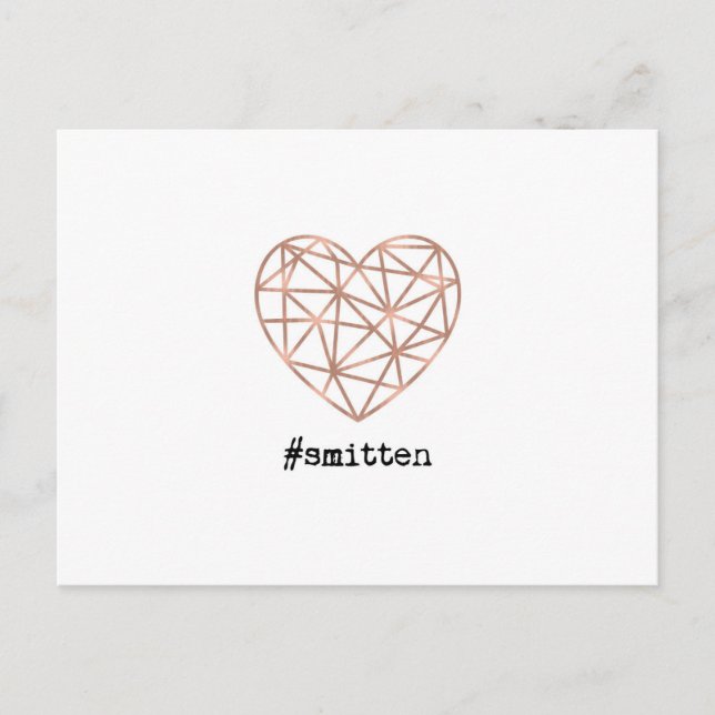 Carte Postale Coeur géométrique Smitten (Devant)