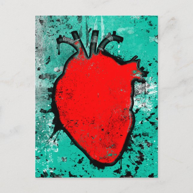 Carte Postale coeur grinçant (Devant)