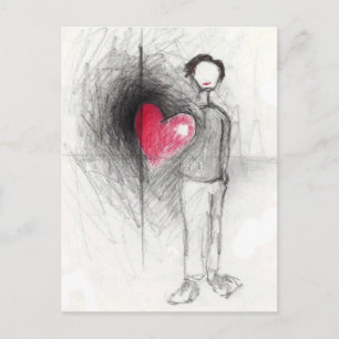 Carte postale Cœur heureux