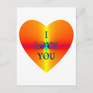 Carte Postale Coeur "I Love You"
