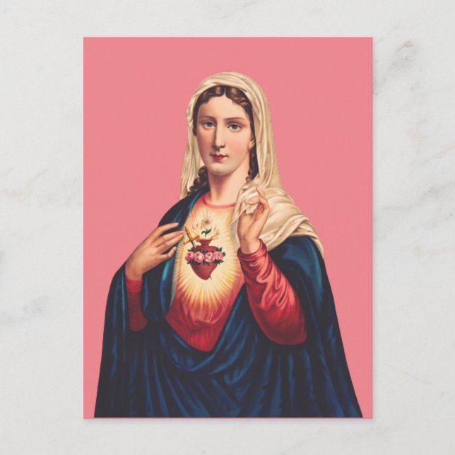 Carte Postale Cœur immaculé de la Vierge Marie (Devant)