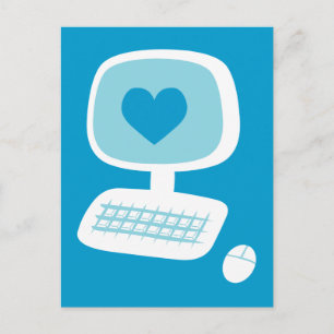 Carte Postale Coeur informatique