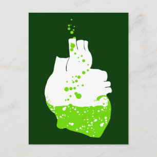 Carte Postale coeur irlandais de la bière verte