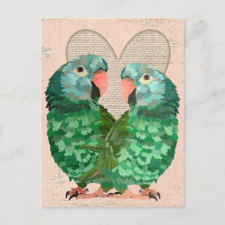 Carte postale Coeur Jade Parrots