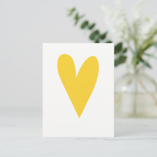 Carte postale Cœur Jaune