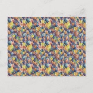 Carte Postale coeur jaune rose orange