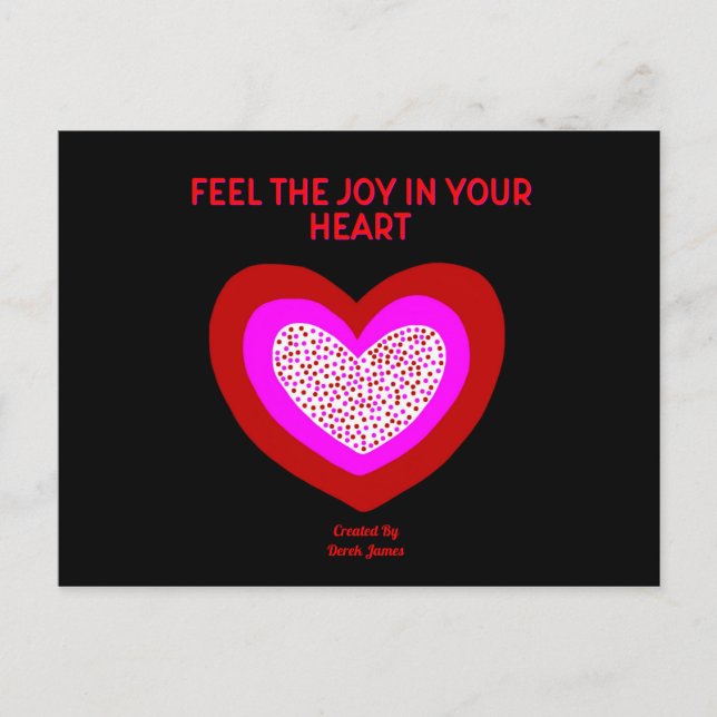 Carte postale Coeur joyeux (Devant)
