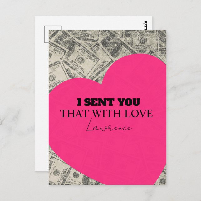 Carte Postale Cœur Mignon de la Prison à Distance Commissariat (Devant / Derrière)