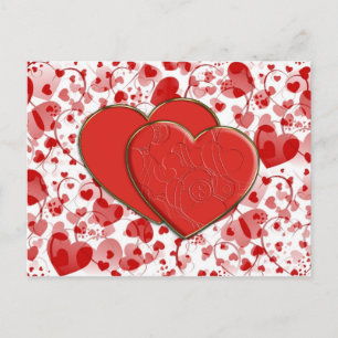 Carte Postale COEUR motif ART 7 + Heart Duet
