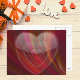 Carte postale Coeur multicolore