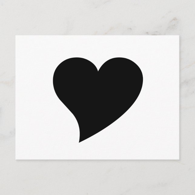 Carte Postale Coeur noir (Devant)