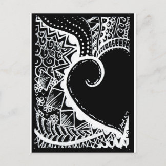 Carte Postale Coeur noir ATC