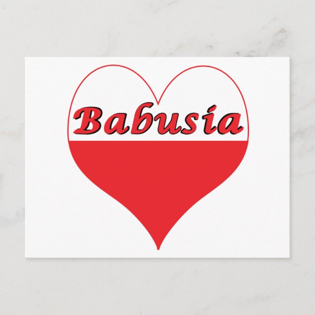 Carte Postale Coeur polonais Babusia (Devant)