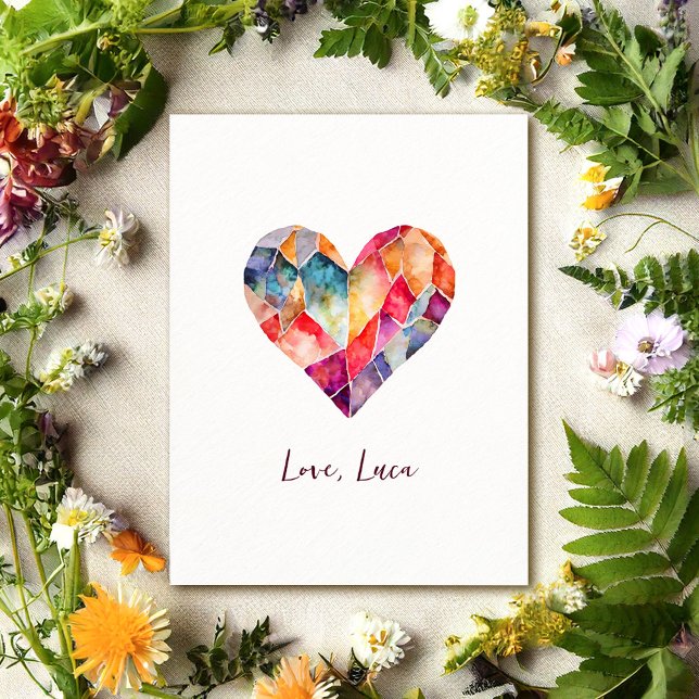 Carte postale coeur pour une Saint-Valentin adorab (Créateur téléchargé)