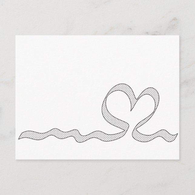 Carte Postale Cœur Romantique (Devant)