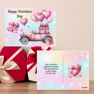 Carte postale Coeur rose mignonne Valentines