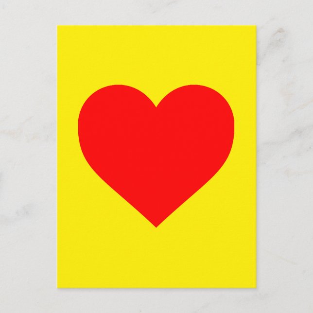Carte Postale Cœur Rouge Chaleur Pop Art  (Devant)
