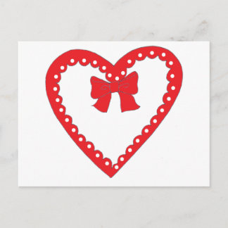 Carte Postale Coeur rouge doux
