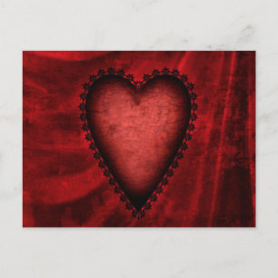 Carte Postale Coeur rouge gothique