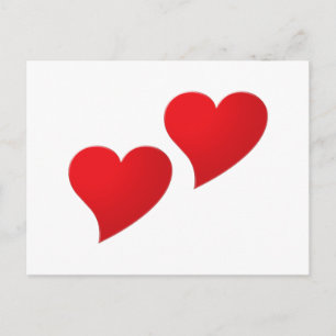 Carte Postale Coeur rouge mignon couple minimaliste moderne roma