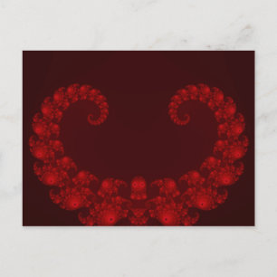 Carte postale Cœur Rouge Profond