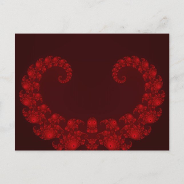 Carte postale Cœur Rouge Profond (Devant)