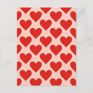 Carte Postale Cœur rouge traditionnel de la Saint-Valentin