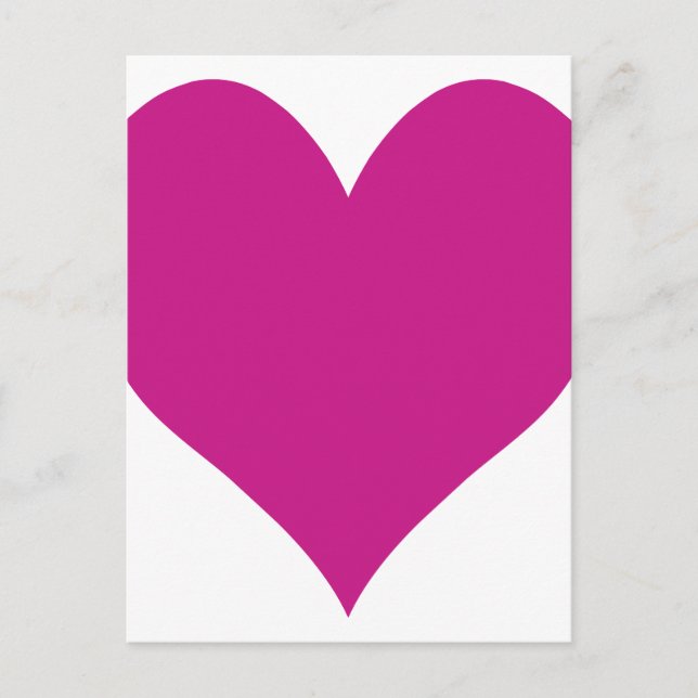 Carte Postale Coeur rouge violet moyen (Devant)