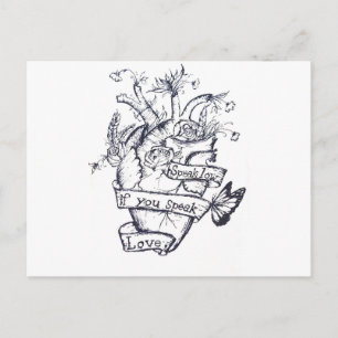 Carte Postale Coeur saignant