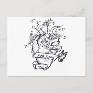 Carte Postale Coeur saignant