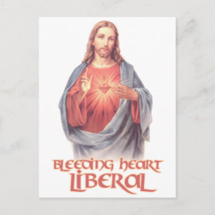 Carte Postale Coeur saignant Libéral Jésus
