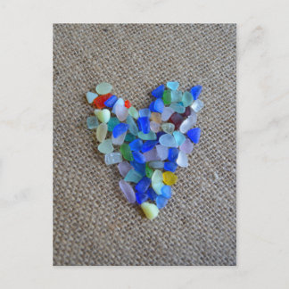 Carte Postale Coeur Seaglass1