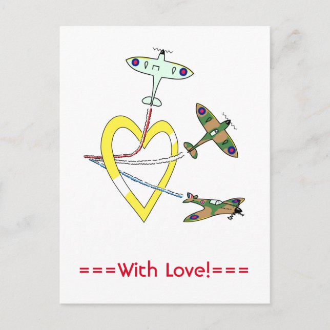 Carte postale Coeur Spitfires (Devant)