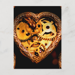 Carte Postale coeur steampunk