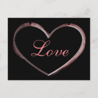 Cœur Tendance Gris Calligraphie Amour Mariage