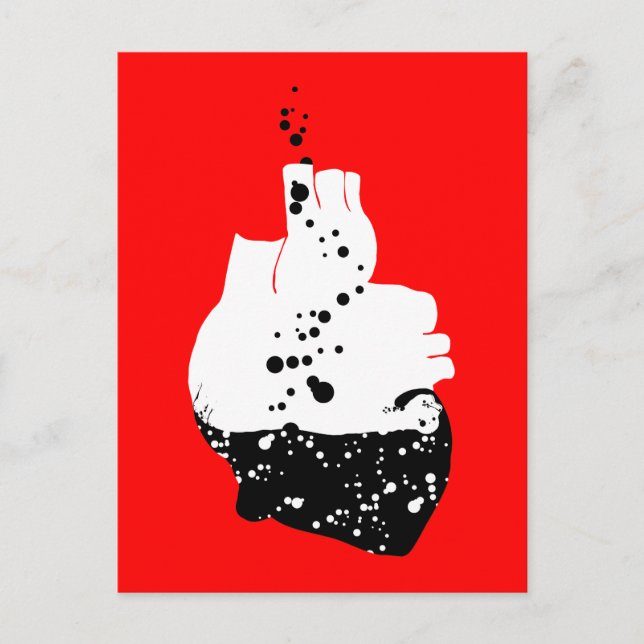 Carte Postale coeur toxique (Devant)