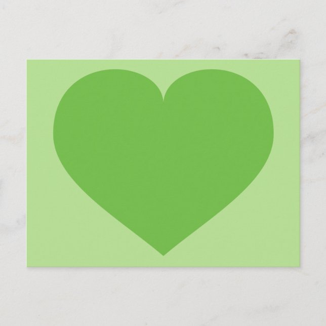 Carte Postale Coeur vert (Devant)