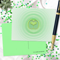 Cœur vert en spirale coloré Tu me manques