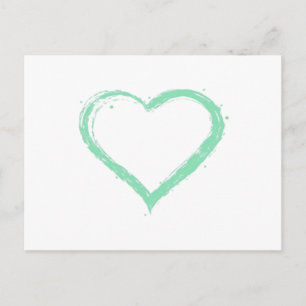 Carte Postale Cœur Vert Essentiel 
