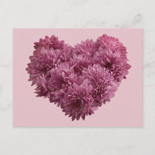 Carte Postale Coeur vintage rose