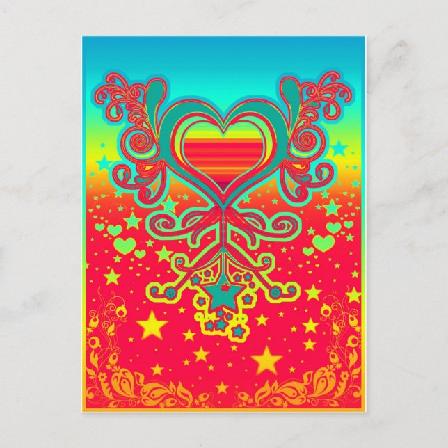 Carte Postale cœurs (Devant)