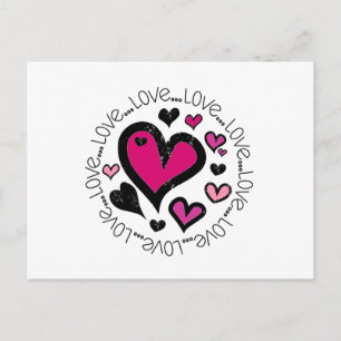 Carte Postale Coeurs Amour Amour Amour