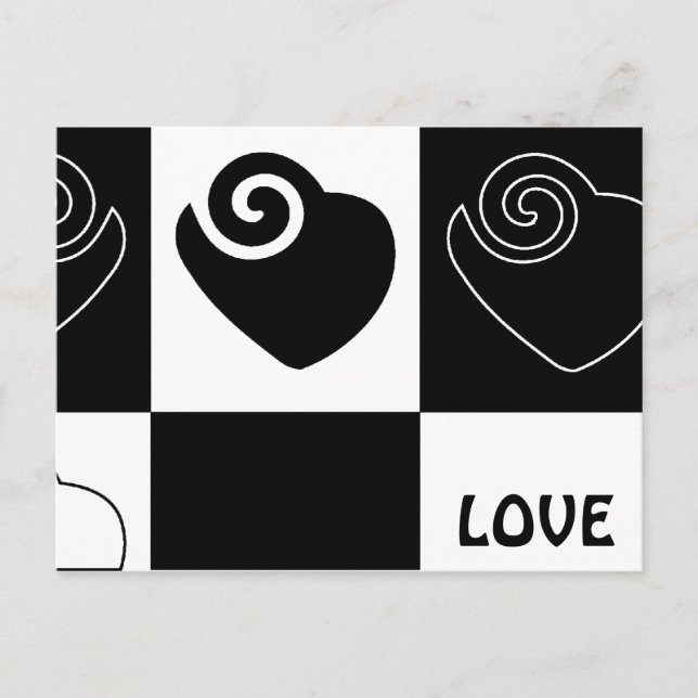 CARTE POSTALE COEURS AMOUREUX (Devant)