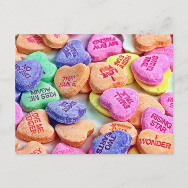 Carte postale Coeurs bonbons (Devant)