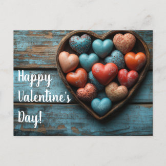 Carte Postale Coeurs colorés de la Saint-Valentin